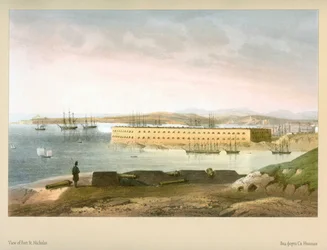 Veduta del forte di San Nicola di Carlo Bossoli